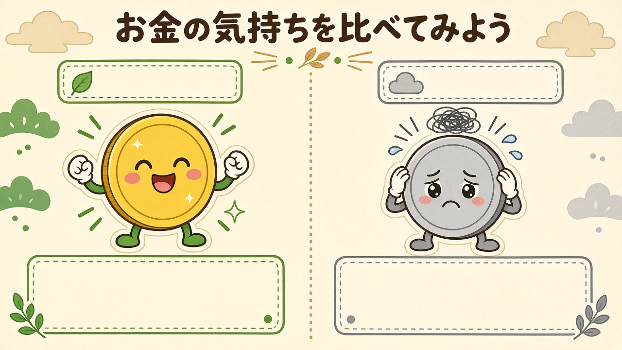 Happy Money と Unhappy Money のイメージ比較